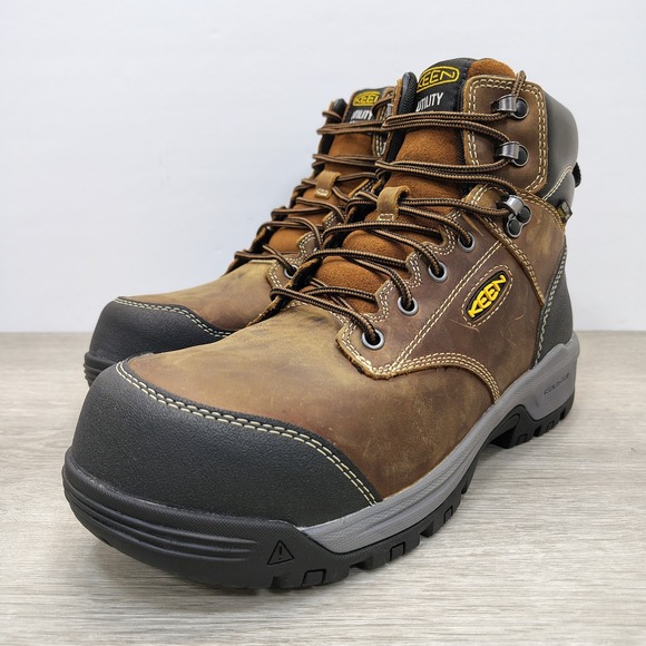 KEEN Evanston 6" Waterproof Utility Boots Men's Size 10 EE Brown Carbon Toe NWOB - Picture 1 of 13